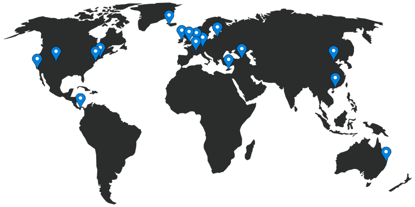 Acquiring banks worldwide map